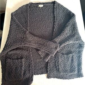 Grey Cardigan Sweater